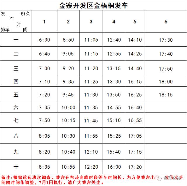 最新金寨各條公交線路圖與運行時刻表