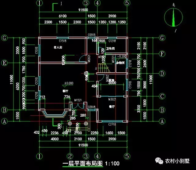 户型平面图●这款户型是三层农村别墅,大面积开窗,既增加采光度又