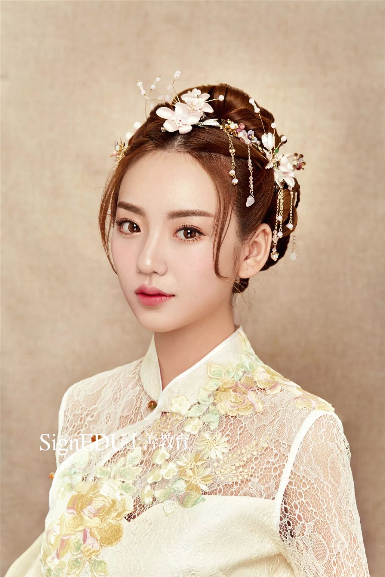 上善教育中式系列新娘妆容造型中国古韵典之美