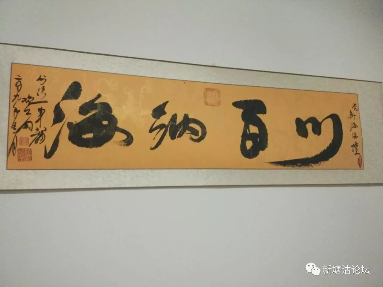 拍客上传台湾绘画大师一笔龙画家杨大阁为本站题词