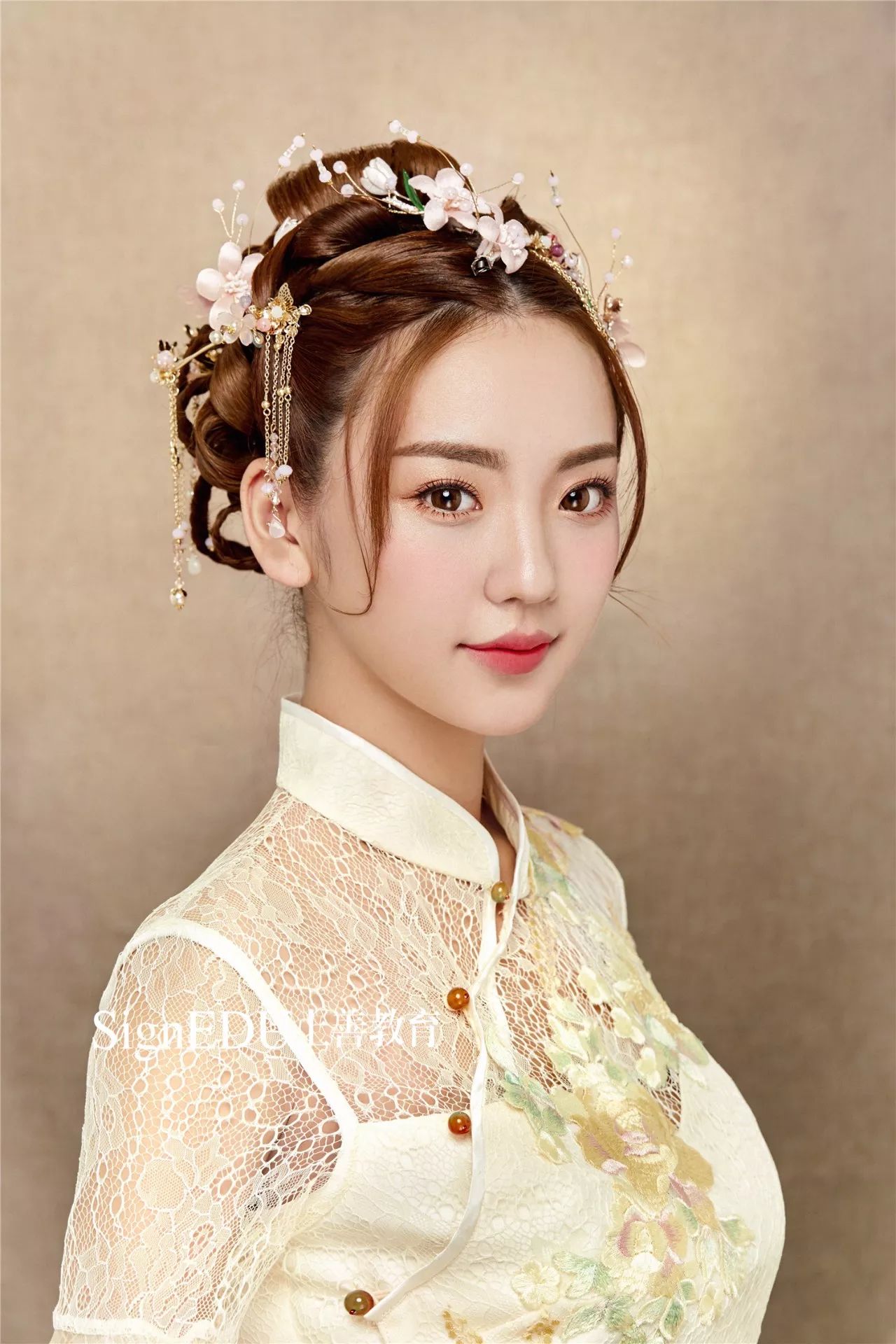 上善教育中式系列新娘妆容造型中国古韵典之美