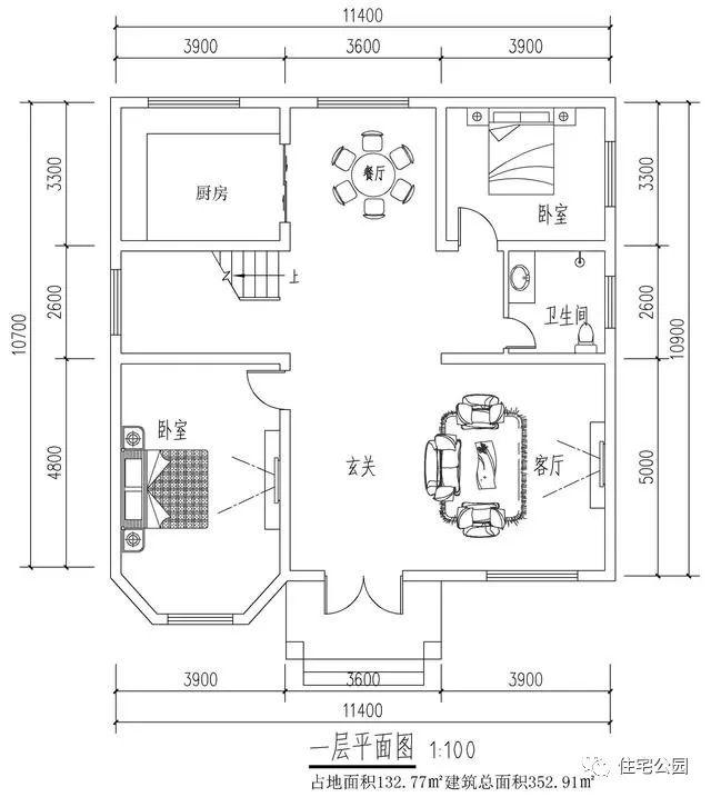 2块相同宅基地建起的农村房10x11米,你更喜欢哪个样式?