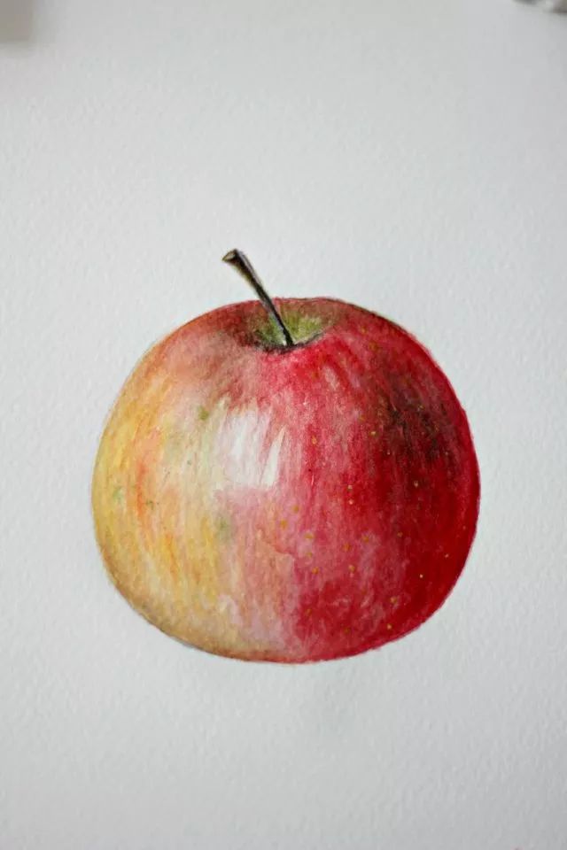苹果的水粉画法图片