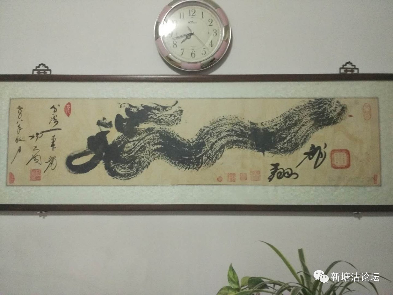 拍客上传台湾绘画大师一笔龙画家杨大阁为本站题词