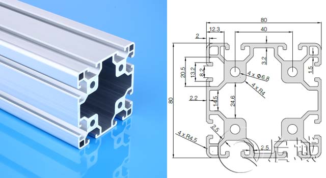 鋁型材廠家工業鋁型材定製歐標8080鋁型材