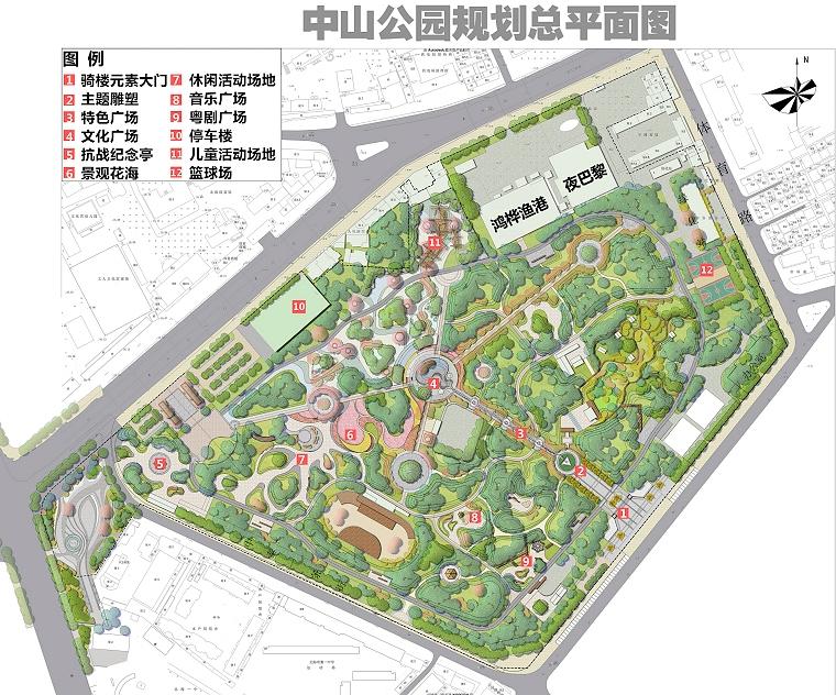 武汉中山公园平面图图片