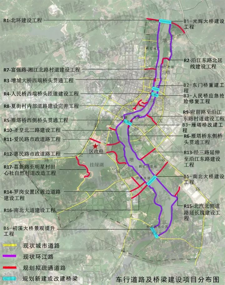 增城"一江两岸三带"规划出炉,增江上面确定建光辉大桥和南北大桥!