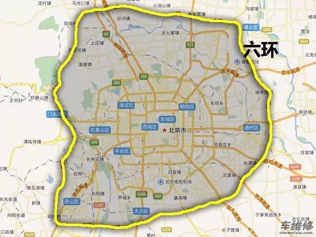 北京二环路地图放大图片