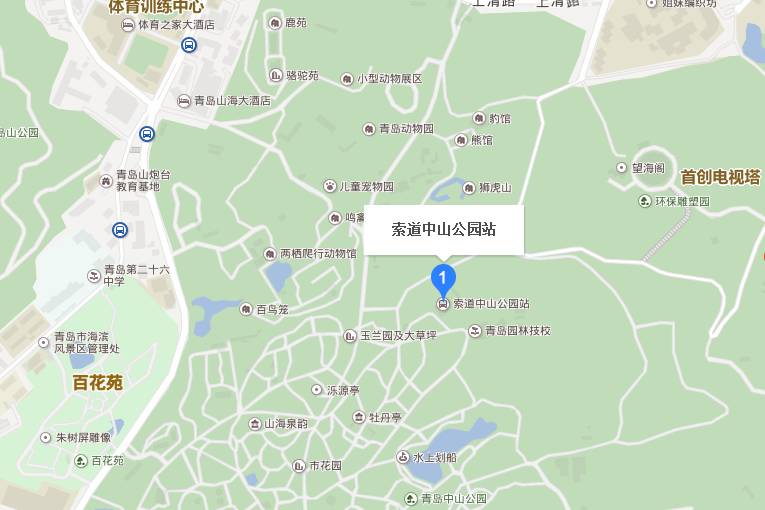 青岛中山公园布局图图片