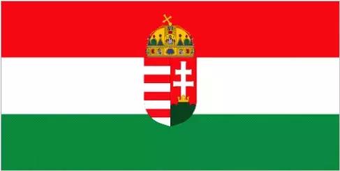 国徽匈牙利国旗呈长方形,长与宽之比为3:2