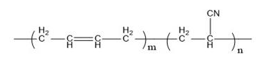 結構式:化學分子式:英文名稱:acrylonitrile-butadiene rubber(nbr)被