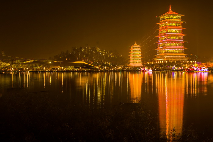 西安世园会夜景图片