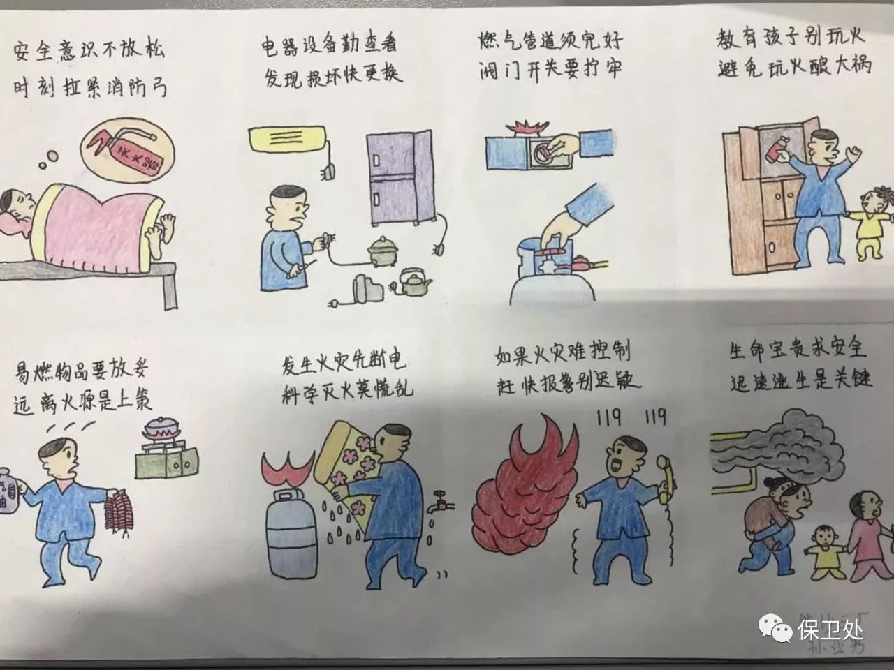 消防宣传月丨2017年第六届消防安全主题漫画展纱线事业部