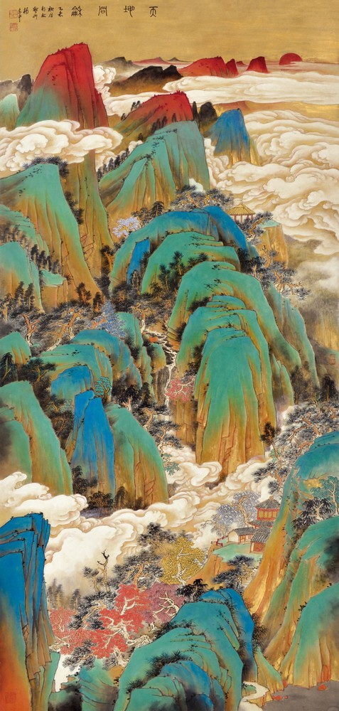 《天地同和》金碧山水 160×70cm▲《永遠的武夷》220×145cm