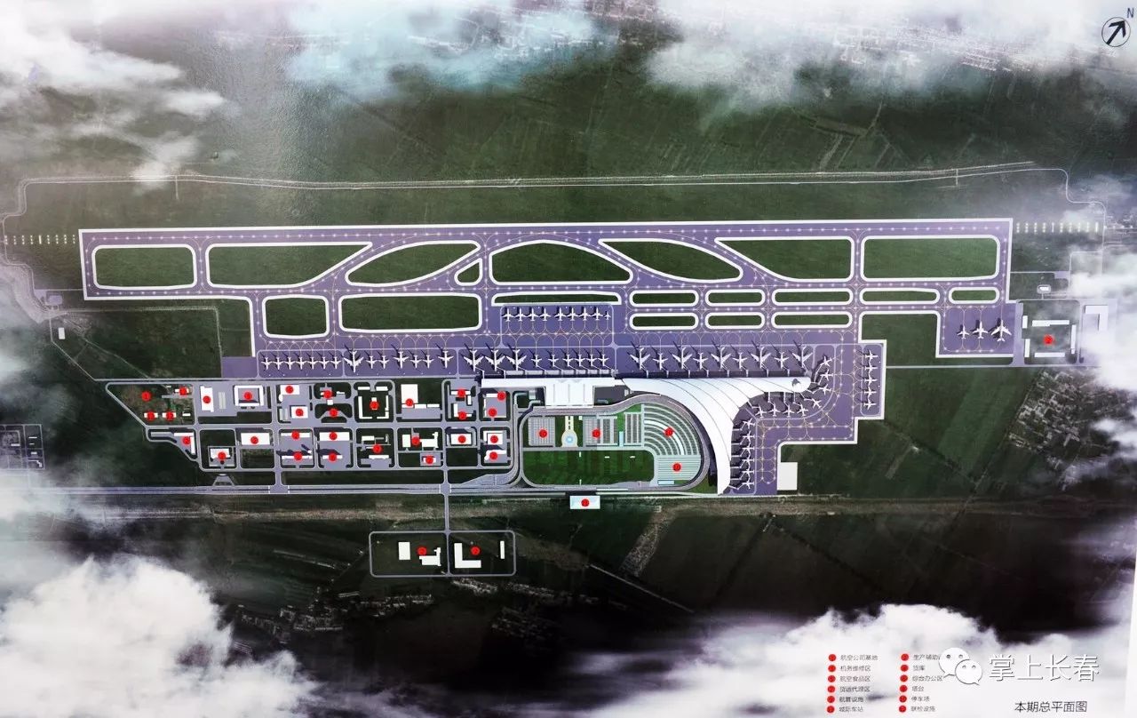 长春龙嘉机场地图详细图片