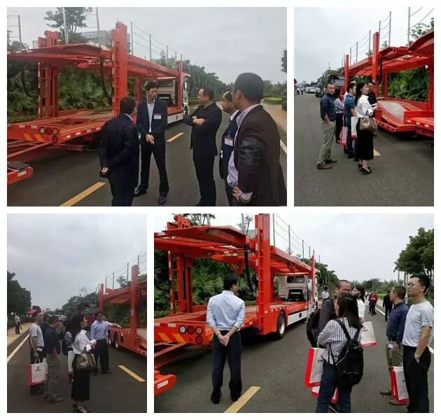 陝汽中置軸車輛運輸車亮相2017年全國汽車物流行業年會