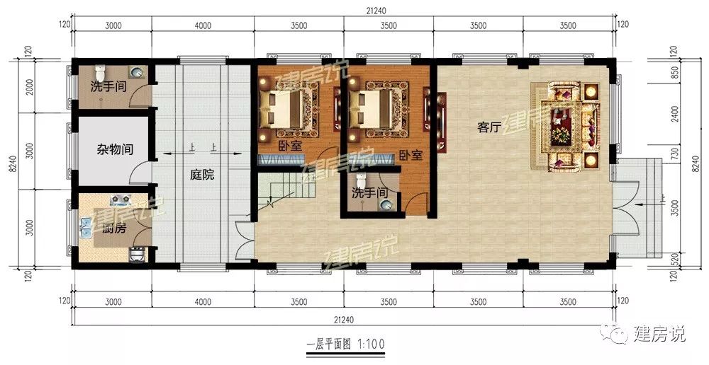 8米x12米宅基地设计图图片