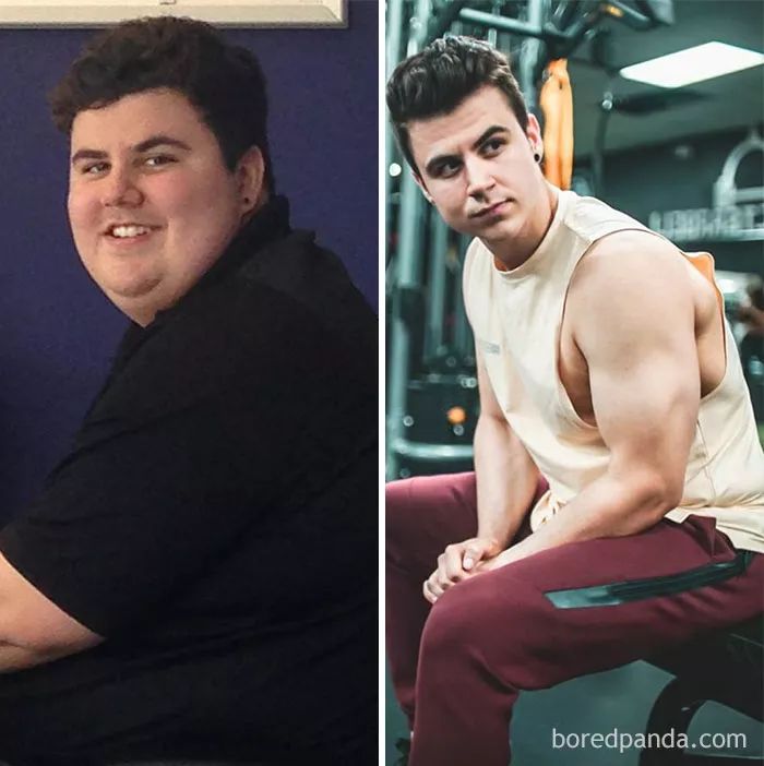 帅哥变胖后的对比照图片