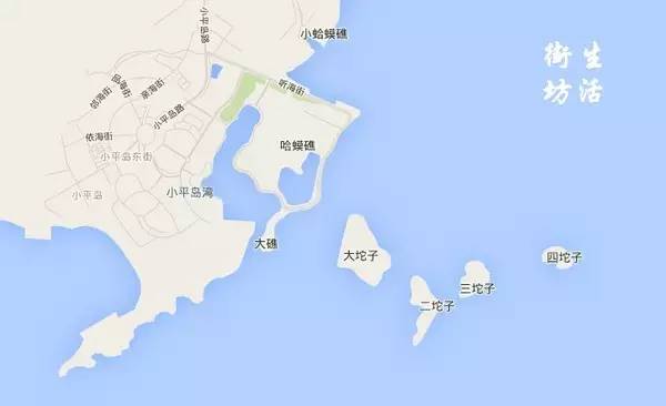 大连小平岛填海前地图图片