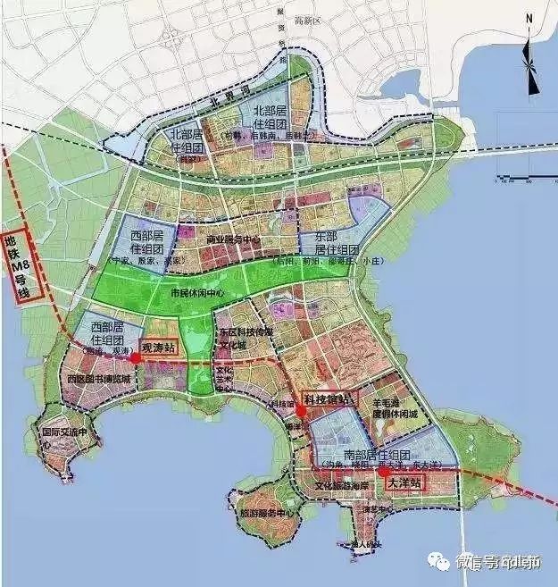 红岛南片区规划总用地面积1811.3公顷,其中城市建设用地1062.