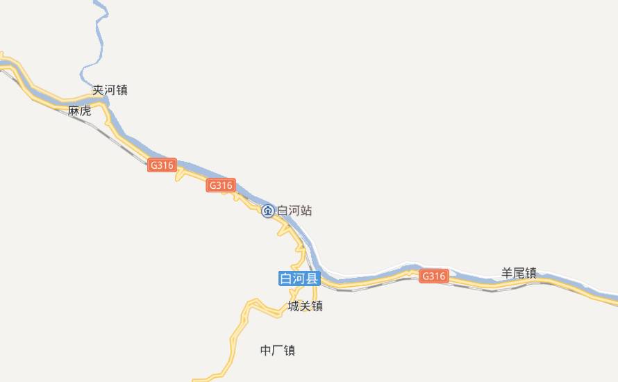 路线终点位于汉江北岸湖北省郧西县境内,与拟建的304省道t型交叉,建设