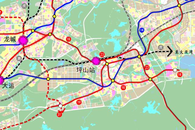 坪山地铁线路规划图图片