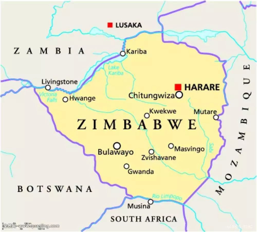 津巴布韦地图位置图片