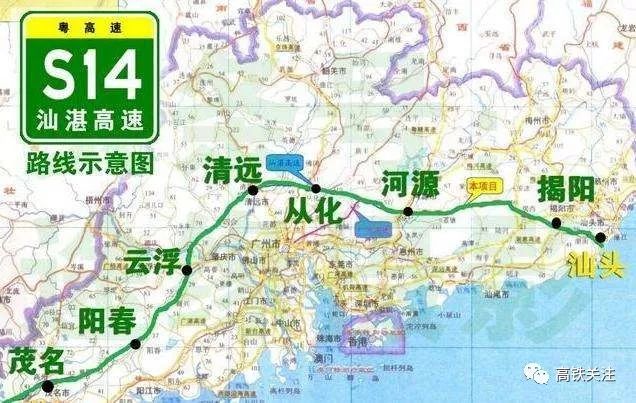 汕堪高速全程地图图片