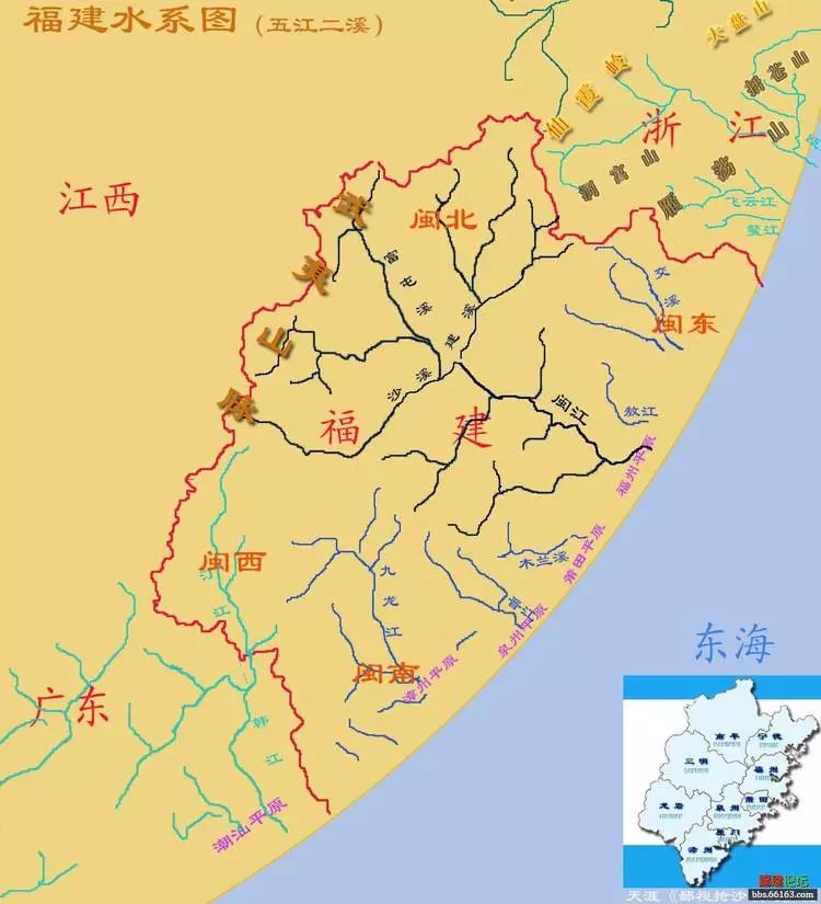 东南部地区本来就多雨,福建更厉害,因为从地形看,武夷山就像一堵高墙