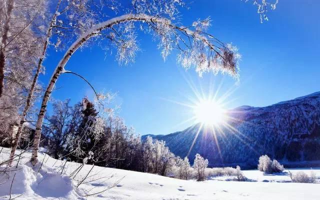 冬日雪景 内蒙古呼伦贝尔大草原的雪