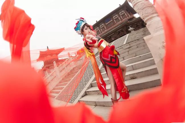 cos紅衣如火美人如畫虞姬霸王別姬cosplay