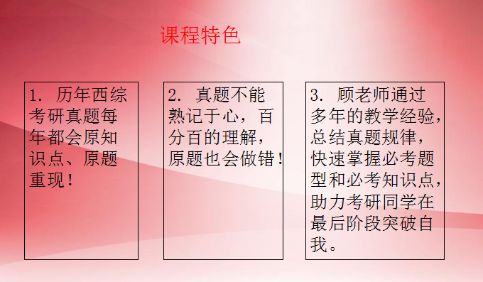 文都名师顾艳南2018考研西综考前点睛班(直播)