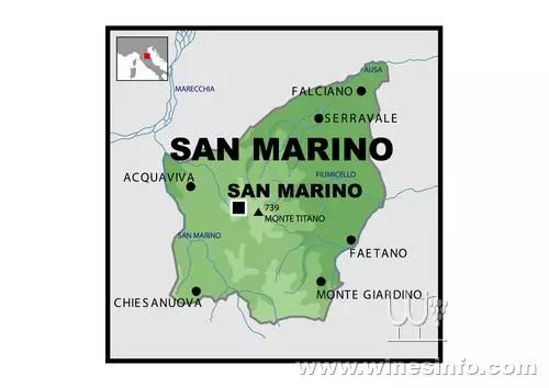 圣马力诺地图位置图片