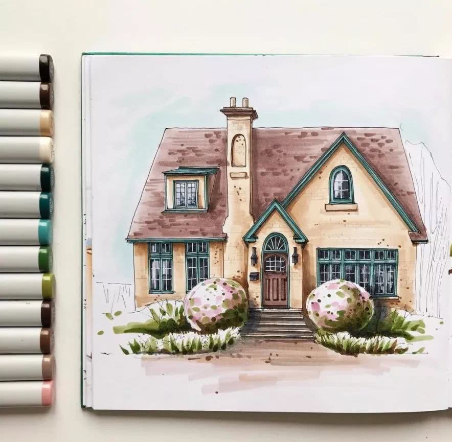 我梦想中的房子 手绘图片