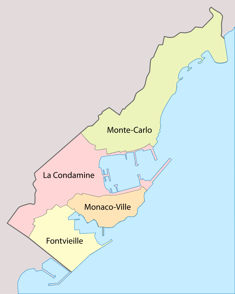 摩纳哥公国地图图片