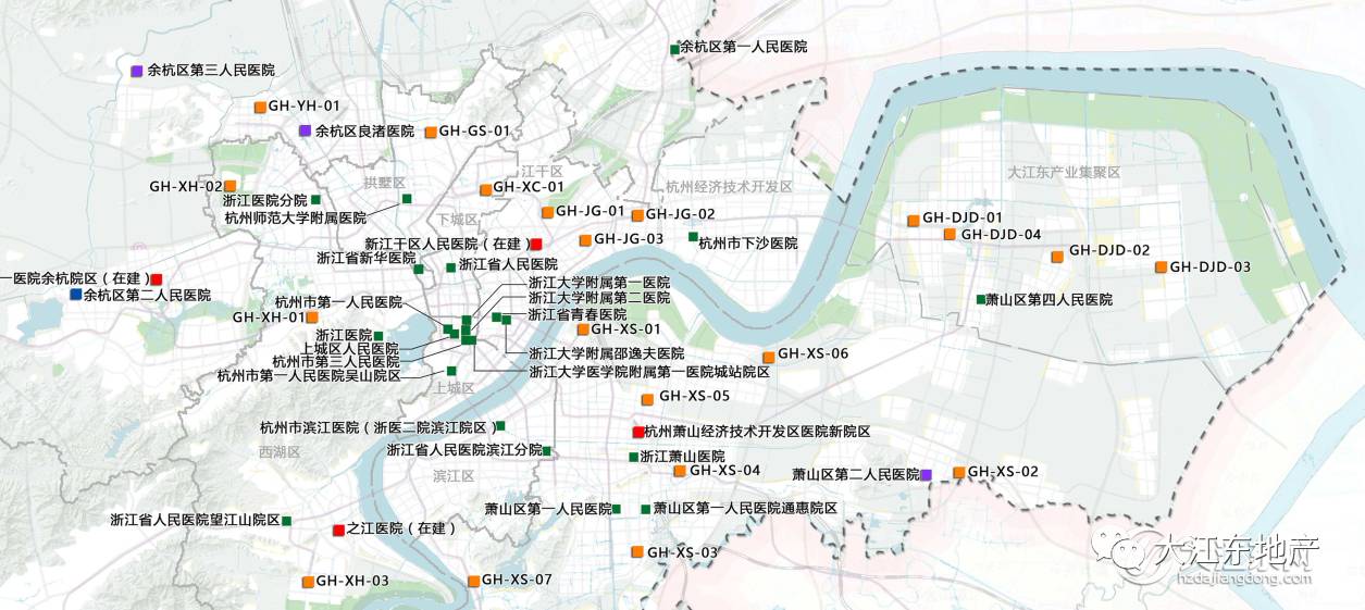 大江東規劃預留4塊綜合醫院用地?杭州市區醫療衛生設施佈局規劃出爐