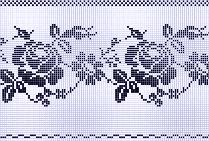 收集的一些钩针网格玫瑰花图案