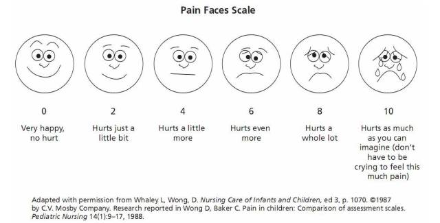 疼痛评估笑脸图图片