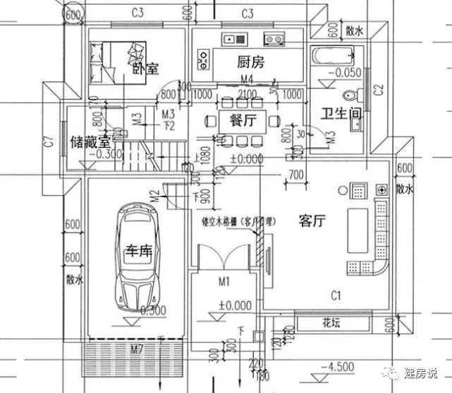 带车库的三层简易型农村别墅外观低调有品位