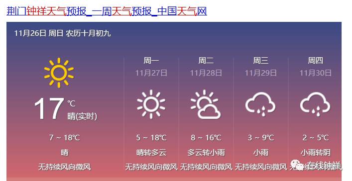 氣象臺剛剛發佈,冷空氣殺到,下週鍾祥天氣令人絕望.