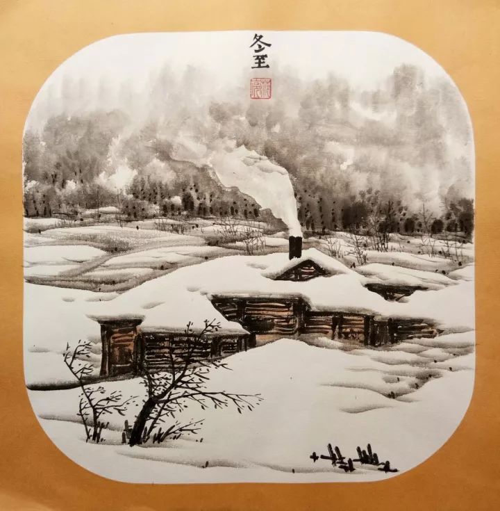 作品展範亮雪景山水畫欣賞