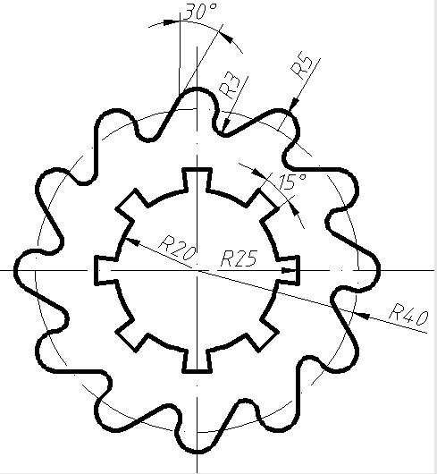 cad制图初学练手图图片