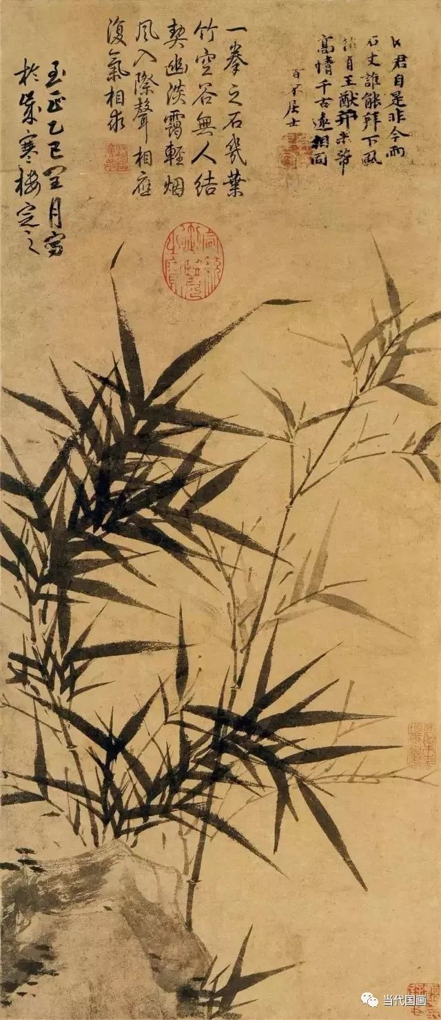 自南宋以后,画墨竹的画家日渐增多,如王庭筠,吴镇,柯九思,顾安等都是