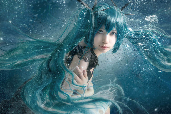 水中的公主 就是美 初音未来cosplay