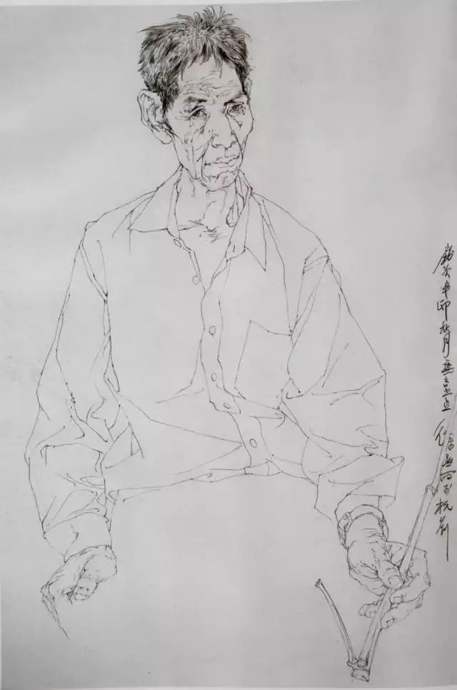 白描人物写生中国美术学院教授徐默