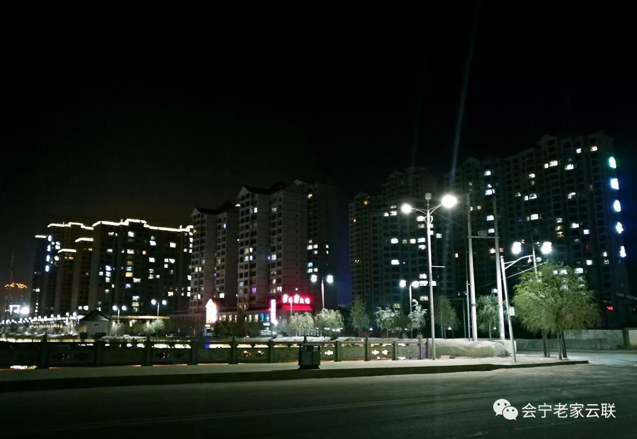 会宁汉唐街夜景图片