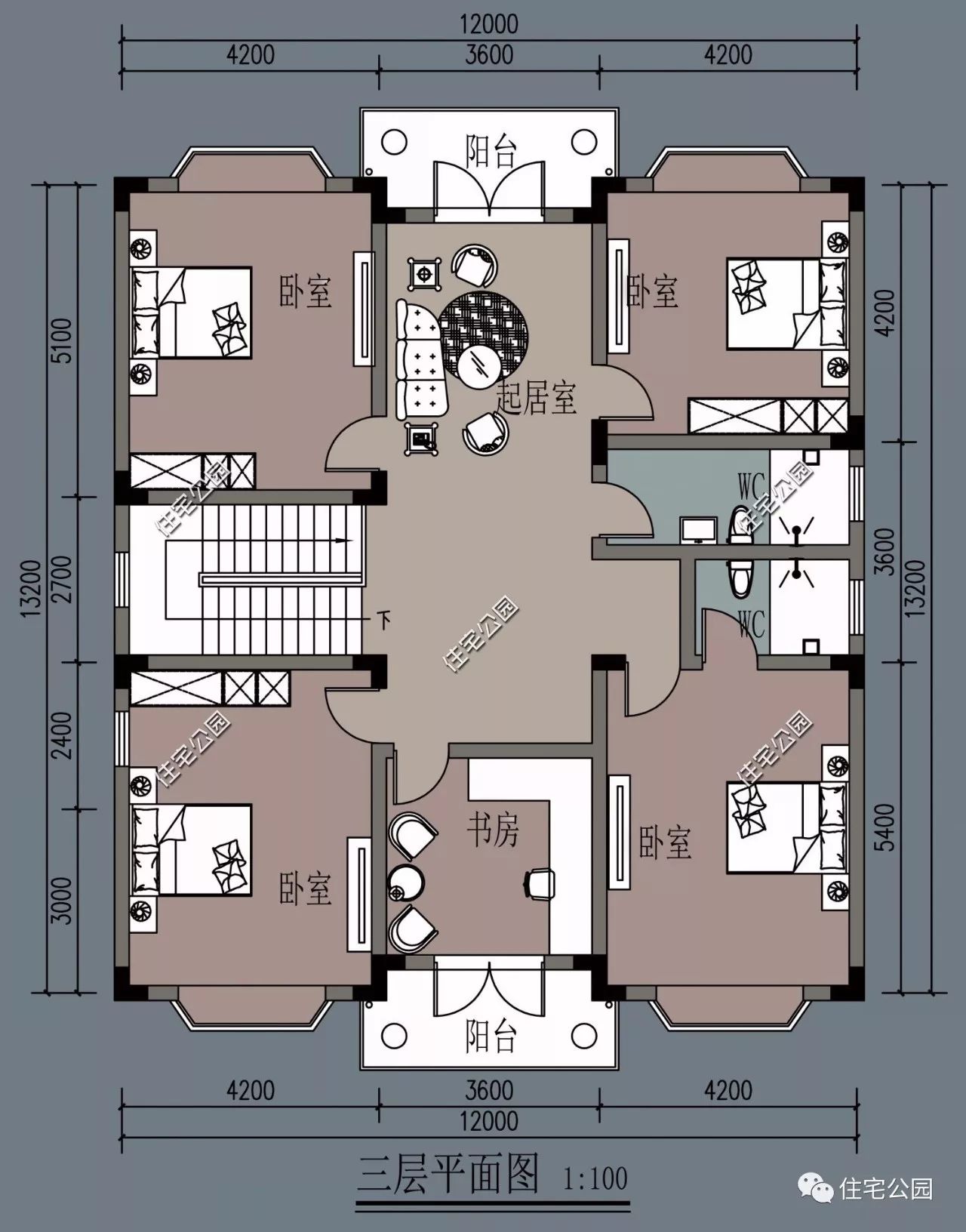 15x12米自建套房图纸图片