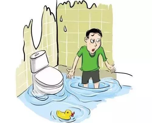 水管漏水 卡通图图片