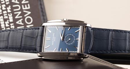 （实时谈谈）百达翡丽PP5124G 白金蓝面 PATEK PHILIPPE 机械男手