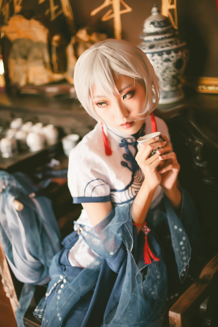 vsinger言和青花瓷同人旗袍cosplay